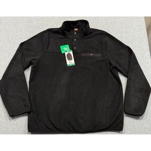 NWT 32 Degree Heat Mens Mock Neck 1/4 Snap Long Sleeve Sweater Black XL